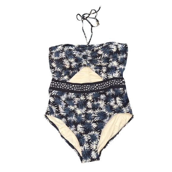 MICHAEL Michael Kors’ Women's Bandeau Cutout One-Piece Swimsuit - New Navy - Picture 3 of 6